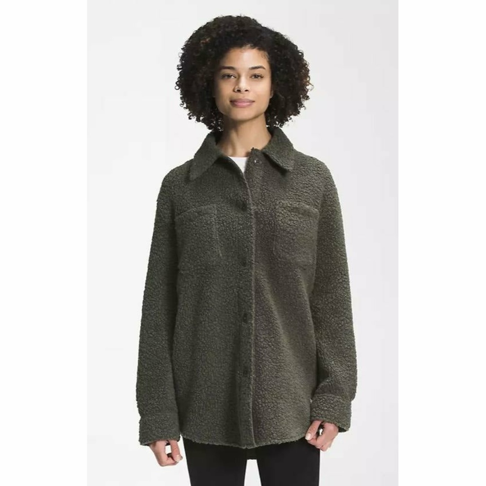 The North Face Wool Shirt Jacket - green, small, NWOT